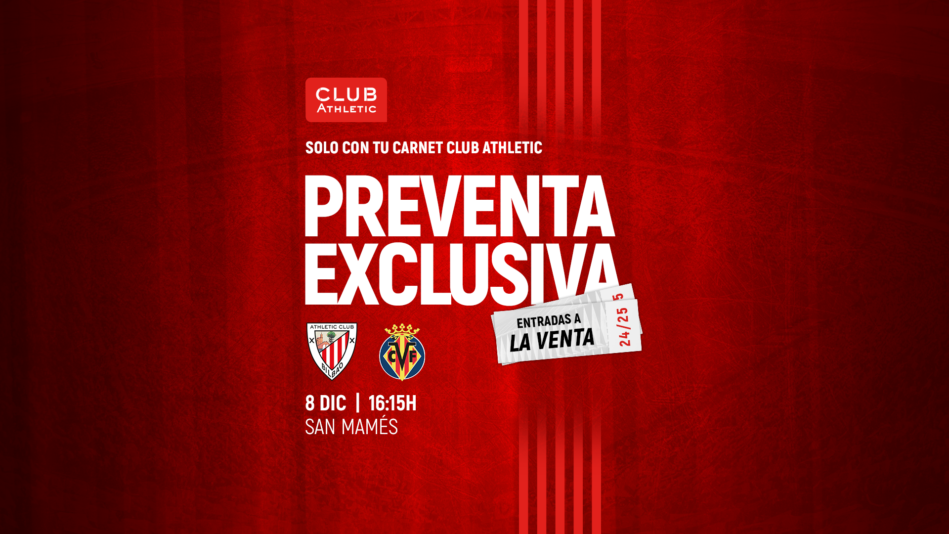 PREVENTA AtHLETIC CLUB – VILLARREAL CF