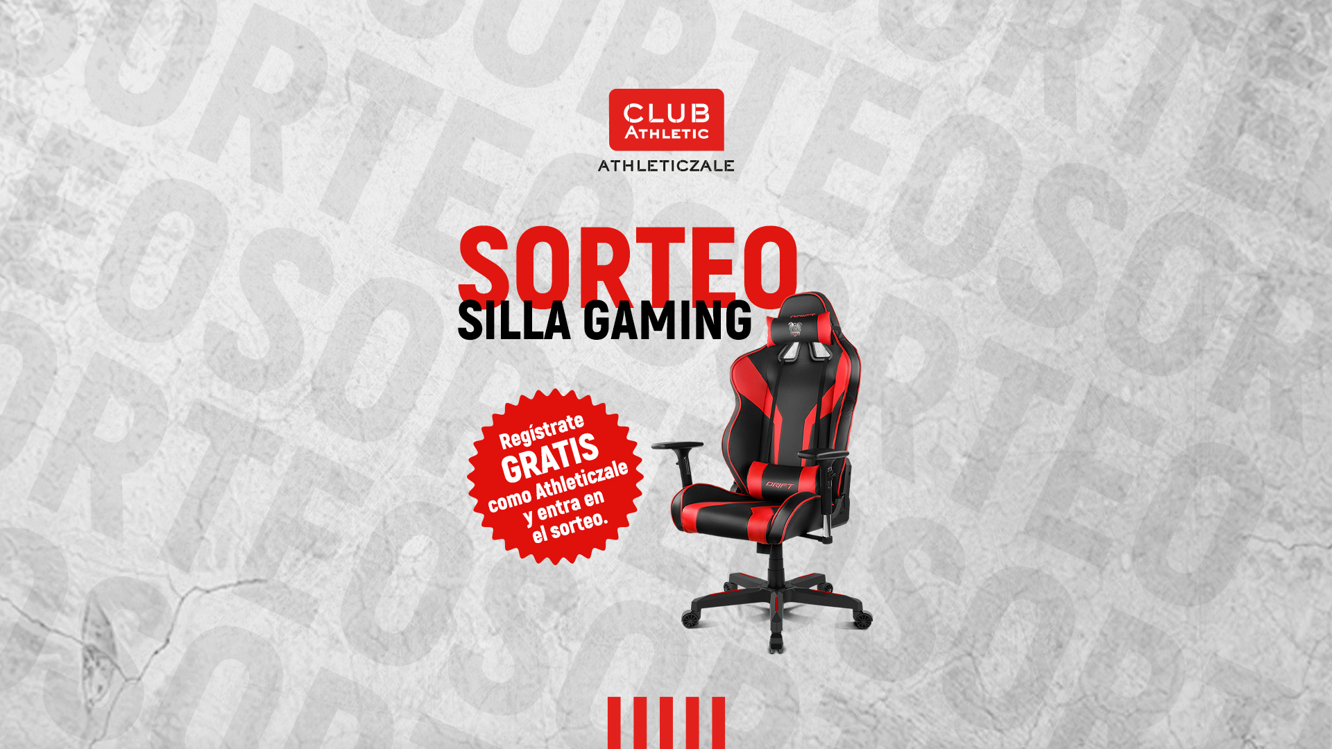 HAZTE ATHLETICZALE GRATIS Y CONSIGUE LA SILLA GAMING DEL ATHLETIC CLUB