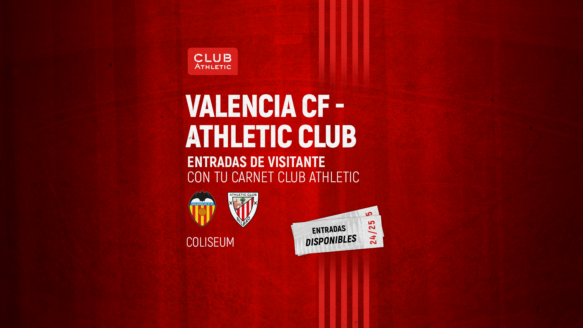 Entradas visitante Valencia CF- Athletic Club