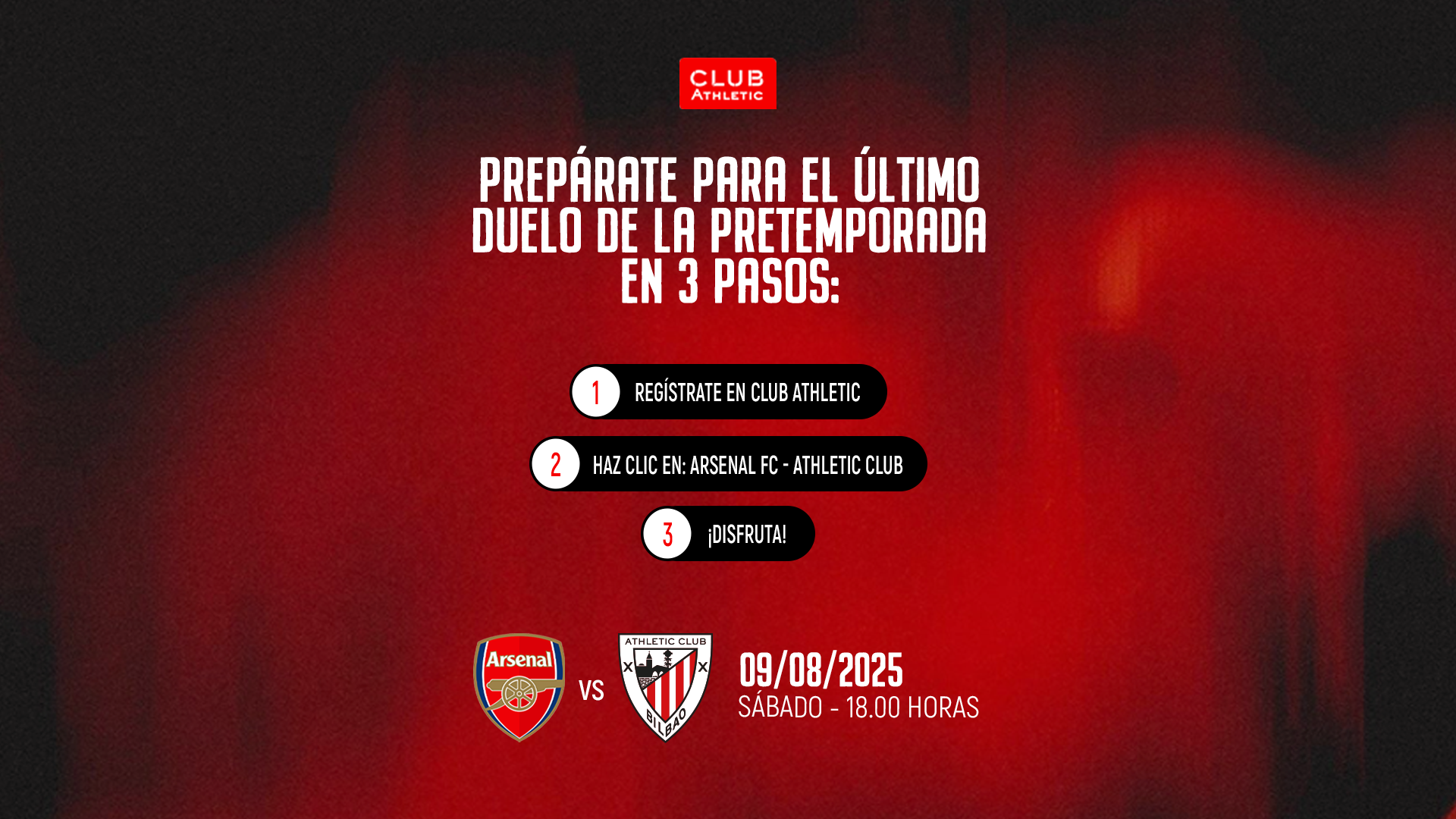 Dónde ver el Arsenal FC – Athletic Club en directo en Club Athletic Play